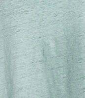 Eileen Fisher Linen Jersey Round Neck Long Sleeve Top