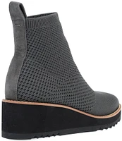 Eileen Fisher London Rib Stretch Knit Wedge Booties