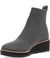 Eileen Fisher London Rib Stretch Knit Wedge Booties