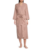 Eileen Fisher Long Sleeve Shawl Collar Long Knit Robe