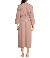 Eileen Fisher Long Sleeve Shawl Collar Long Knit Robe