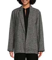 Eileen Fisher Notch Lapel Collar Long Sleeve Open Front Jacket