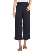Eileen Fisher Organic Cotton Blend Elastic Waist Straight Leg Pants
