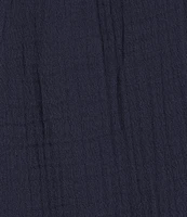 Eileen Fisher Organic Cotton Gauze Elastic Waist Straight Leg Pants