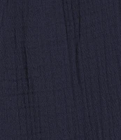 Eileen Fisher Organic Cotton Gauze Elastic Waist Straight Leg Pants