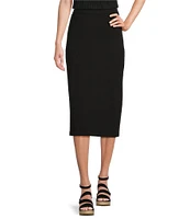 Eileen Fisher Organic Cotton Stretch Jersey Drawstring Pencil Skirt