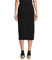 Eileen Fisher Organic Cotton Stretch Jersey Drawstring Pencil Skirt