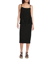 Eileen Fisher Organic Cotton Stretch Jersey Drawstring Pencil Skirt