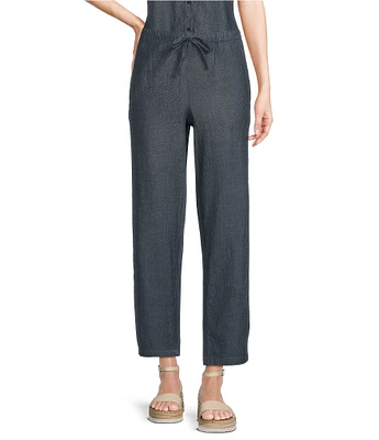 Eileen Fisher Organic Cotton Twill Pull-On Ankle Pants