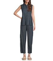 Eileen Fisher Organic Cotton Twill Utility Pocket Pull-On Pants