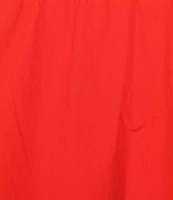 Eileen Fisher Organic Cotton Washed Poplin Elastic Waist A-Line Skirt