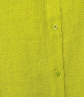 Eileen Fisher Organic Handkerchief Linen Point Collar Sleeveless Button Front Shirt