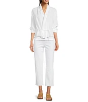 Eileen Fisher Organic Handkerchief Linen Shawl Collar Long Sleeve Jacket