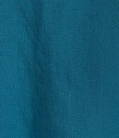 Eileen Fisher Organic Handkerchief Linen Split V-Neck Long Sleeve Top