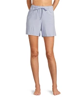 Eileen Fisher Organic Cotton Interlock Knit Drawstring Tie Coordinating Sleep Shorts