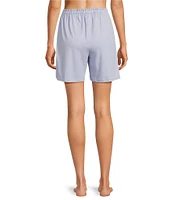 Eileen Fisher Organic Cotton Interlock Knit Drawstring Tie Coordinating Sleep Shorts