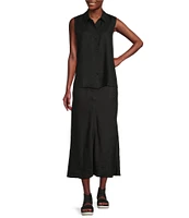 Eileen Fisher Organic Linen A-Line Bias Skirt