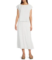 Eileen Fisher Organic Linen A-Line Bias Skirt