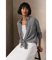 Eileen Fisher Organic Linen A-Line Bias Skirt