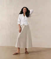 Eileen Fisher Organic Linen A-Line Bias Skirt