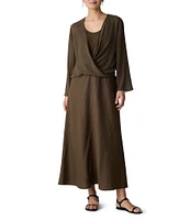 Eileen Fisher Organic Linen A-Line Bias Skirt