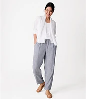 Eileen Fisher Organic Linen Blend V-Neck Sleeveless Tie Vest