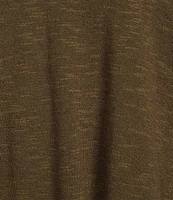 Eileen Fisher Organic Linen Cotton Blend V-Neck Long Sleeve Sweater