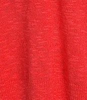 Eileen Fisher Organic Linen Cotton Blend V-Neck Long Sleeve Sweater