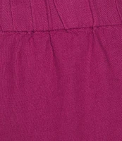 Eileen Fisher Organic Linen Elastic Waist Wide Leg Pants