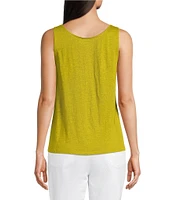 Eileen Fisher Organic Linen Jersey Scoop Neck Sleeveless Tank