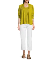 Eileen Fisher Organic Linen Jersey Scoop Neck Sleeveless Tank