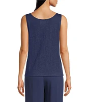Eileen Fisher Organic Linen Jersey Scoop Neck Sleeveless Tank