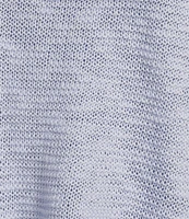 Eileen Fisher Organic Linen Knit Crew Neck Long Raglan Sleeve Sweater