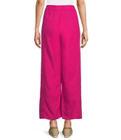 Eileen Fisher Organic Linen Mid Rise Straight Leg Pants