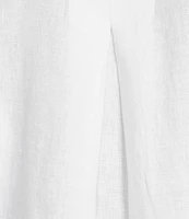 Eileen Fisher Organic Linen Notch Collar Cap Sleeve Shirtdress