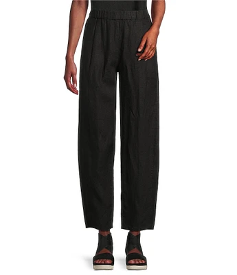 Eileen Fisher Organic Linen Pleated Lantern Ankle Pants