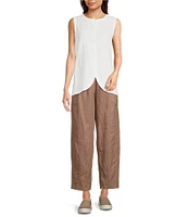 Eileen Fisher Organic Linen V-Neck Sleeveless Vest