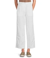 Eileen Fisher Organic Linen Wide Leg Ankle Pants