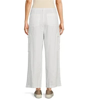 Eileen Fisher Organic Linen Wide-Leg Cargo Pants