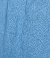 Eileen Fisher Petite Organic Linen Elastic Waist Pleated Lantern Ankle Pants