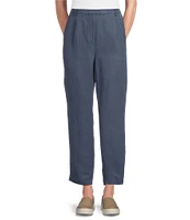 Eileen Fisher Petite Organic Linen Silk Twill Pleated Ankle Pants