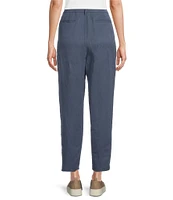 Eileen Fisher Petite Organic Linen Silk Twill Pleated Ankle Pants
