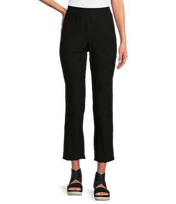 Eileen Fisher Petite Size Stretch Crepe Flat Front Crop Pants