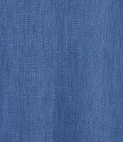 Eileen Fisher Petite Washed Organic Linen Ballet Neck Sleeveless Lantern Dress