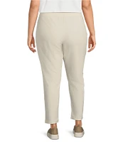 Eileen Fisher Plus Size Washable Stretch Crepe Slim Leg Ankle Pants