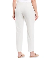 Eileen Fisher Plus Size Washable Stretch Crepe Slim Leg Ankle Pants