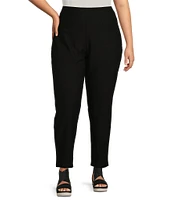 Eileen Fisher Plus Size Washable Stretch Crepe Slim Leg Ankle Pants