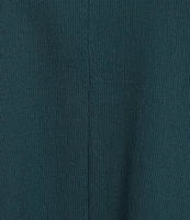 Eileen Fisher Plus Organic Cotton Blend Crinkle Jersey V-Neck Short Sleeve Top