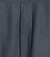 Eileen Fisher Plus Organic Cotton Twill Mandarin Collar Sleeveless Top
