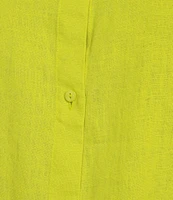 Eileen Fisher Plus Organic Handkerchief Linen Point Collar Sleeveless Button Front Shirt